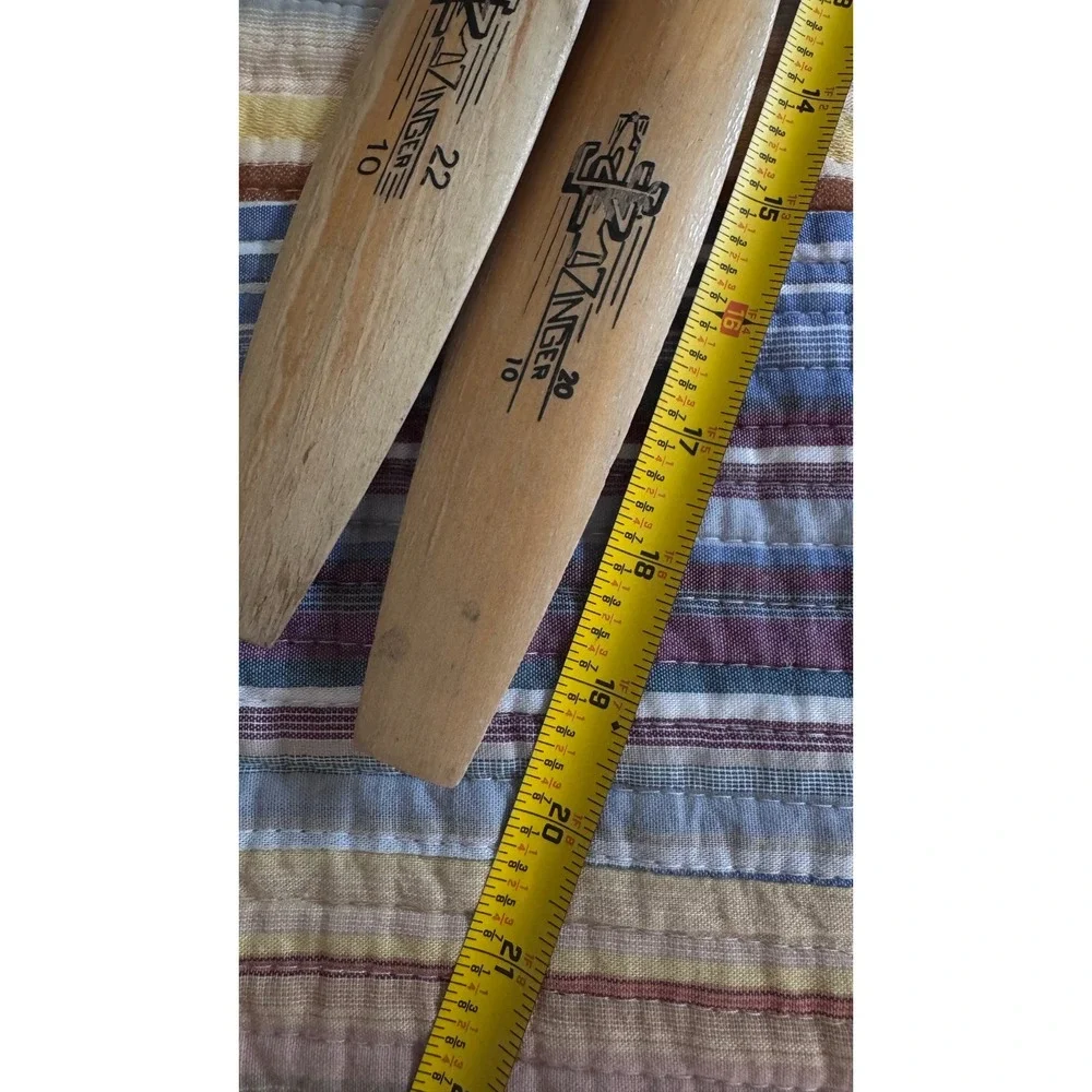 Vtg Zinger Wood RC Propellers 20-10 and 22-10 Model Airplane Parts Pair Decor